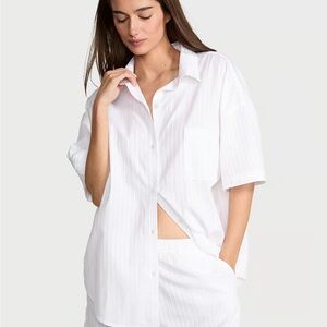 NWOT Victoria’s Secret Two Piece Striped Pajama Set